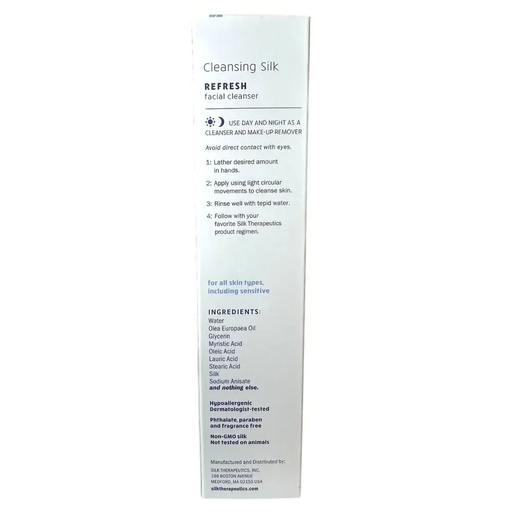 Silk Therapeutics Cleansing Silk Refresh Facial Cleanser Makeup Remover‎ 5 Fl Oz